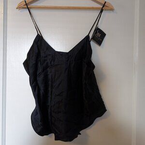 black silk camisole